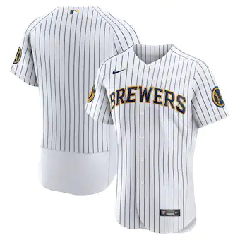 mens nike white milwaukee brewers alternate authentic team 